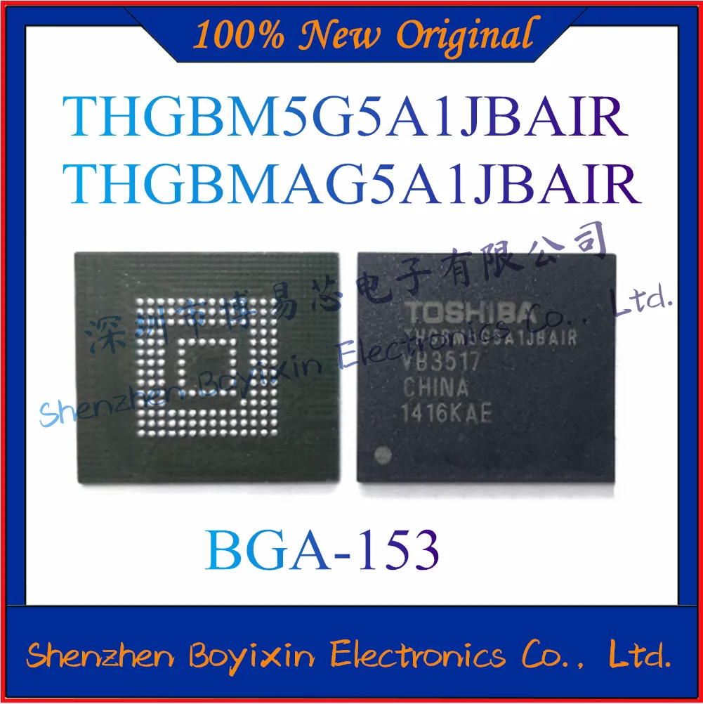 

NEW THGBM5G5A1JBAIR THGBMAG5A1JBAIR Original Genuine EMMC Memory Chip. Package BGA-153