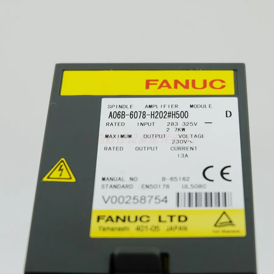

Fanuc spindle amplifier module A06B-6078-H202#H500 condition tested ok Fanuc A06B 6078 H202