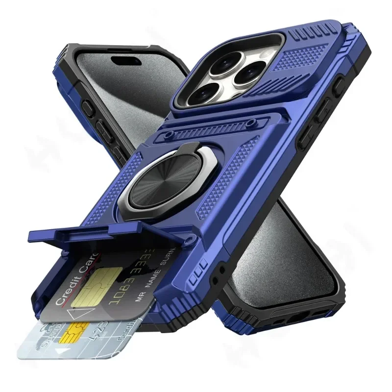 ตัวเลือกสินค้า เคสป้องกันทหาร iPhone 11-16 Pro Max หมุนได้