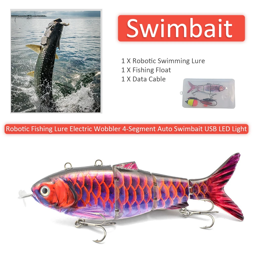 Robotic Fishing Lure Smart Swimming Fish Bait Auto Electric Wobblers Lures  USB Charging Swimbait For Freshwater Or Saltwater - AliExpress