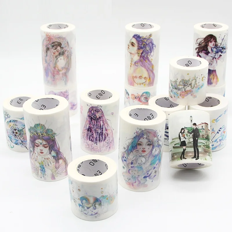 

5m ENO Good Quality Washi Tape PET Masking Paper Fashion Girls Diary Journal Japanese Decorative Adhesive DIY Label Sticker Gift