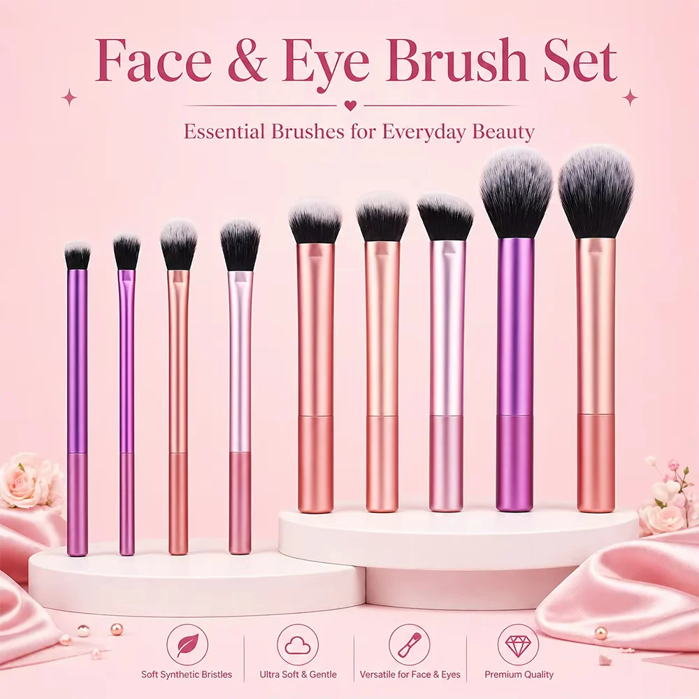 Premium Makeup Brush Set - Soft Synthetic Bristles