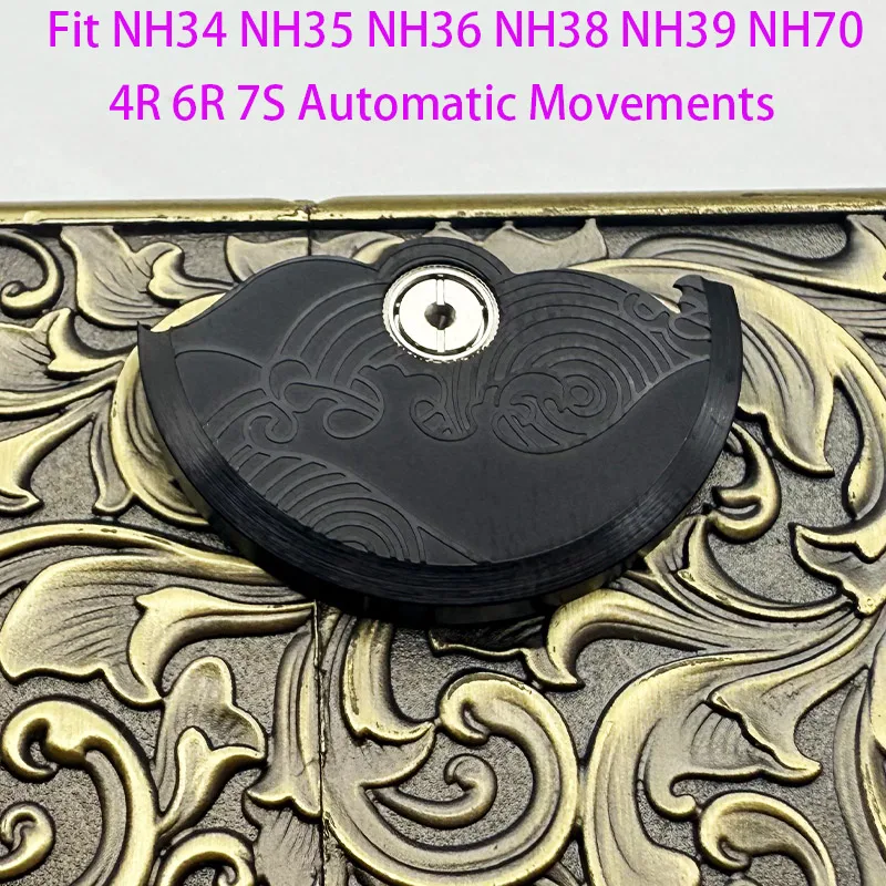 Customized Automatic Hammer Rose Gold Black Blue Silver Gold Watch Rotor Parts
