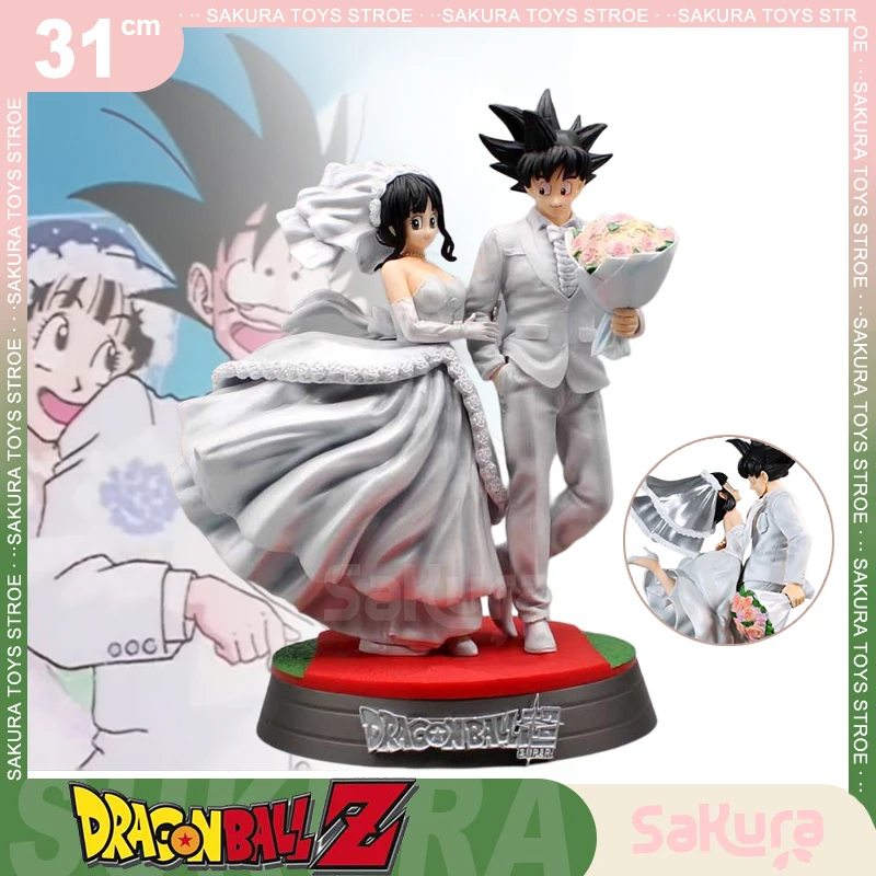 FIGURINE ANIME DRAGON Ball Figure Son Goku Chichi scène Anime modèle 11CM EUR 26,90 - FR