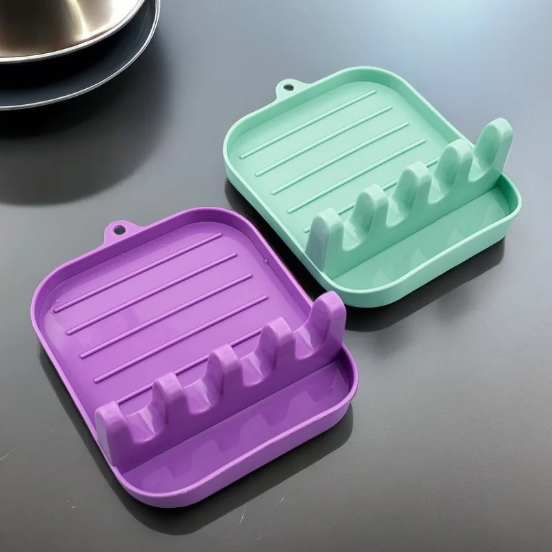 PP Kitchen Spoon Holders Pot Lid Rack Cooking Tool Storage