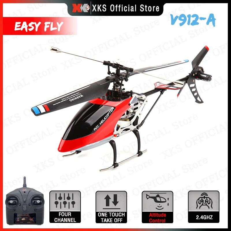 Wltoys XKS V912A RC Helicopter 2.4G Remote Control 4CH Fixed Height