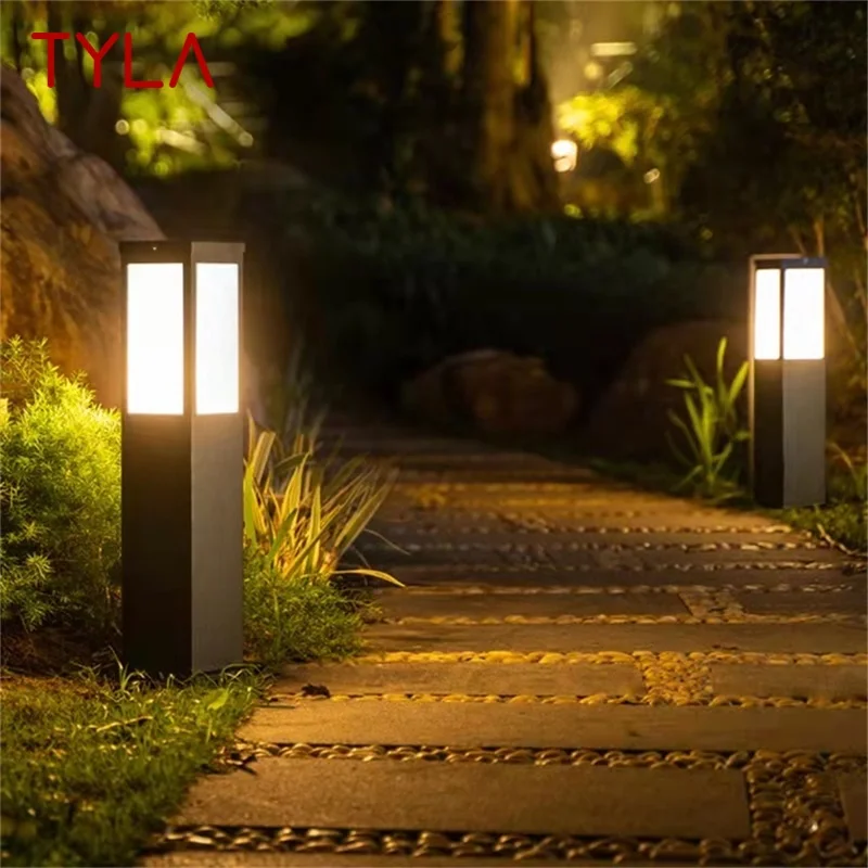 

TYLA Black Outdoor Lawn Lamp Modern LED Light Waterproof IP65 for Home Villa Path Garden