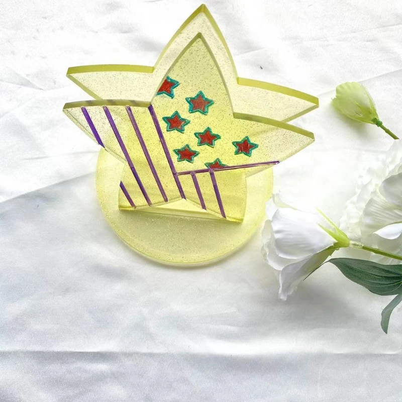 5 Pcs/Set Coaster+Cup Stand Epoxy Resin Mold Cup Mat+Storage Rack Table Mat Holder Silicone Mould DIY Crafts Tool