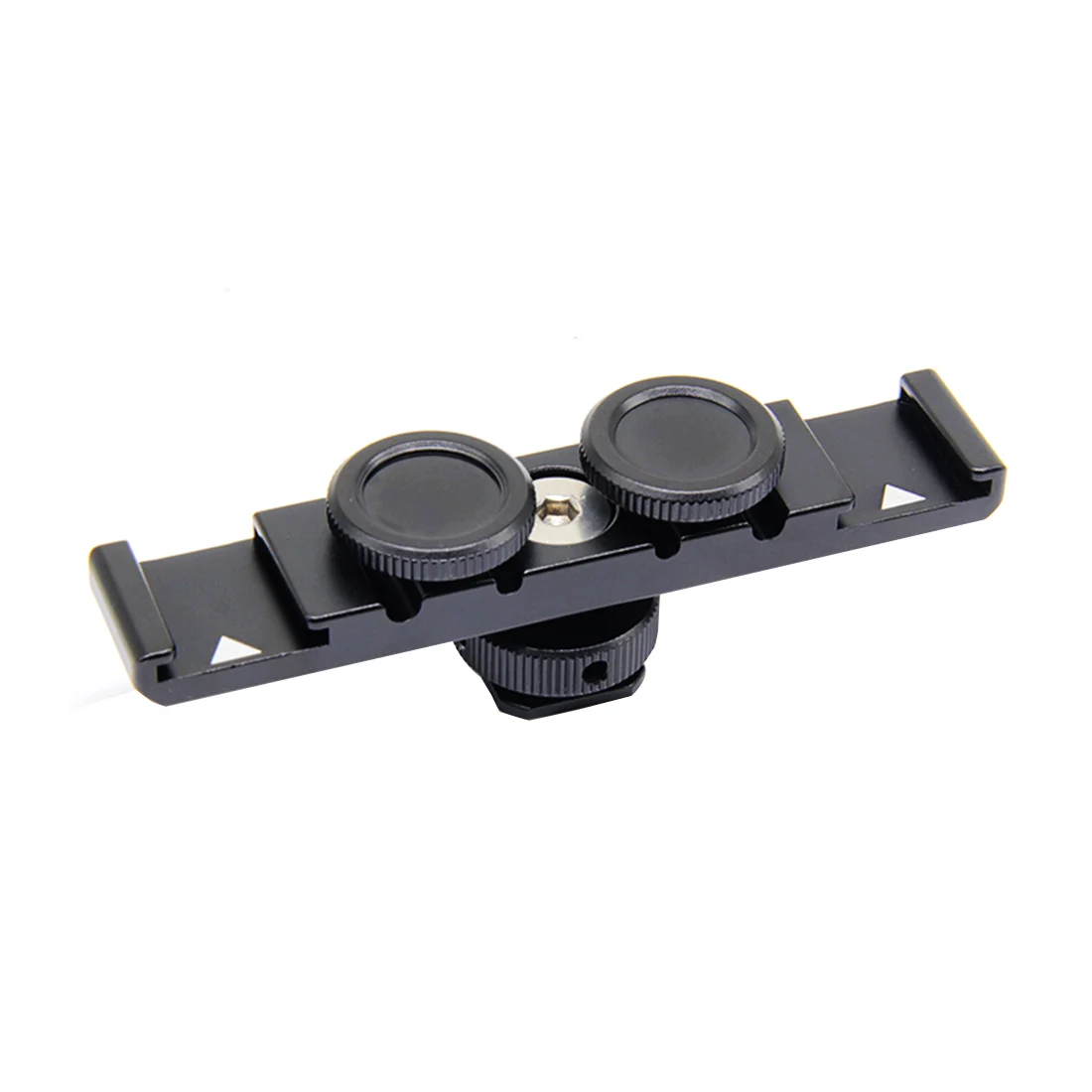 Double Cold Hot Shoe Adapter Mount Extension Holder Video Bracket for Canon for