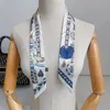 Luxury Chain Print Small Silk Scarf Simulated Silk Thin Neck Scarf Fashion Bag Ribbon Headscarf For Women 6