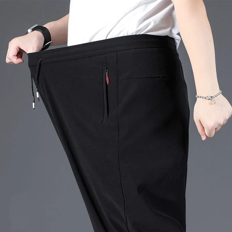Sport Jogging Trousers Fashionable Wide Leg Pants Wide Leg Pants Fashion Pants 8XL Casual Pants Mens Straight Loose Trousers Men Clothing Elastic Waist Quick Dry Pants Summer Fashion Oversized Joggers