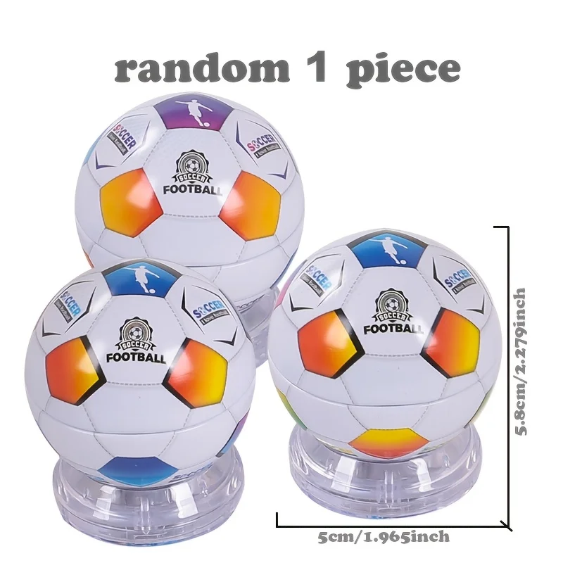 Temperino Manuale a Forma di Pallone da Calcio con Coperchio, 3 Fori per Matite di Diverse Dimensioni, Colore Casuale, Senza Elettricità - immagine 6