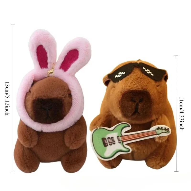 Cute Capybara Plush Doll Keychain Toy for Kids
