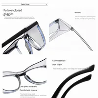 Lunettes de sécurité transparentes pour femmes, carrées, Anti-buée, blocage de la lumière bleue, résistantes aux rayures, verre de travail pour hommes et infirmières 5