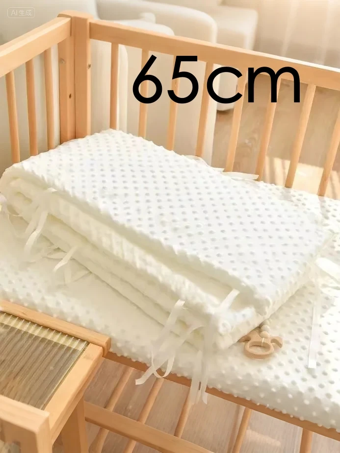 ベビーベッドバンパー、厚みのあるバンパー、ベビーベッド周りのプロテクター、ベビールームの装飾用、無地のベビーベッドフェンス、ベッド保護