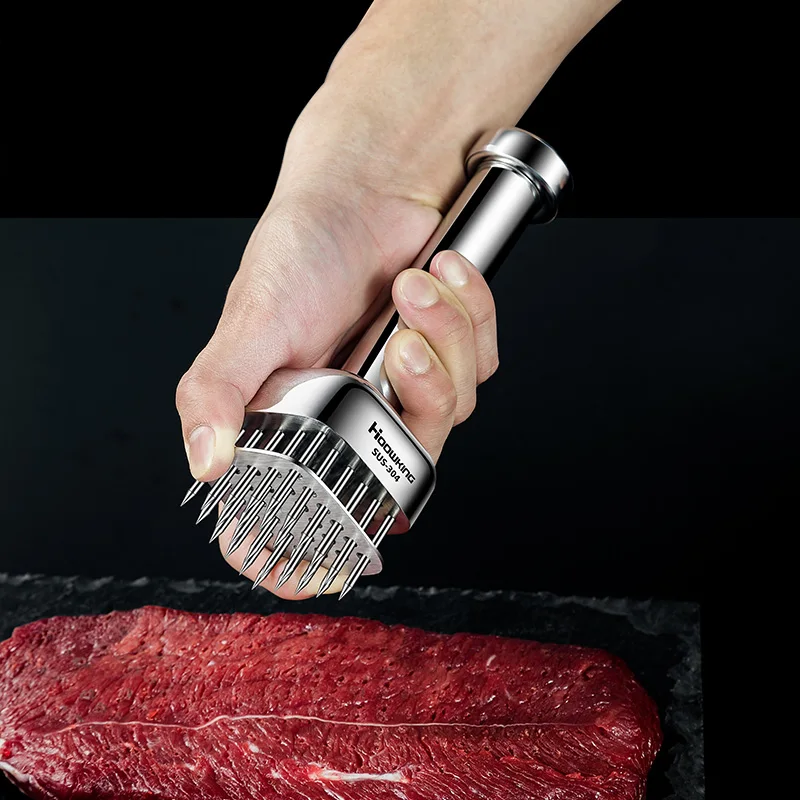 304 Stainless steel meat hammer needle steak tender needle pork chop loose meat hammer stainless steel hole piercer meat tenderizer meat hammer