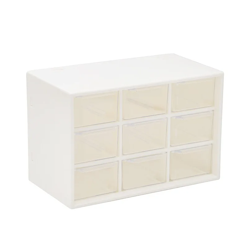 

Cross-border New Solid Color Series Of Nine Boxes Drawer Type Storage Dustproof Cosmetics Jewelry Sundries Organizer Box