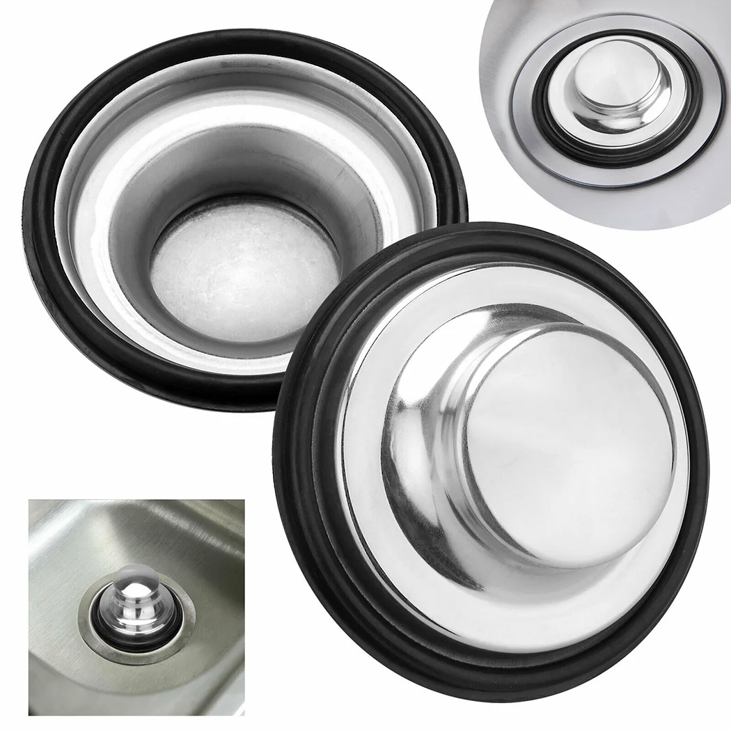 iFutniew Tappo di scarico per lavello da cucina, 2 pezzi, tappo per lo smaltimento dei rifiuti, tappo di scarico per lavello da 8 cm, adatto per scarico standard della cucina