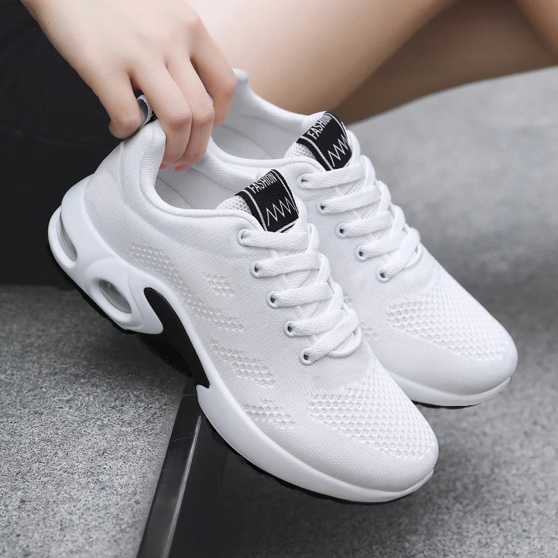 Casual Sneakers Breathable Shock-Proof Air-Cushion Bottom Comfortable Non-Slip Travel All Seasons Men and Women