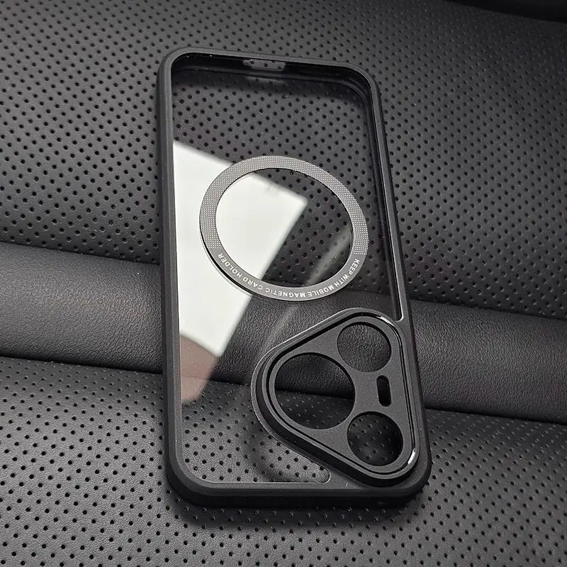 Luxury Armor Acrylic Transparent Magnetic Back Cover with Magsafe