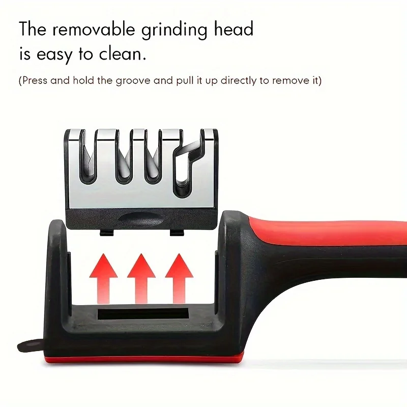 Multifunctional Kitchen Knife and Scissor Sharpener with Fast Grinding Stone