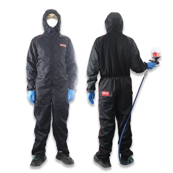 Reusable Spray Paint Suit, Breathable Anti-Chemical Coveralls with Anti-Static, Washable for Painting, Welding, Auto Repair, Lab 1