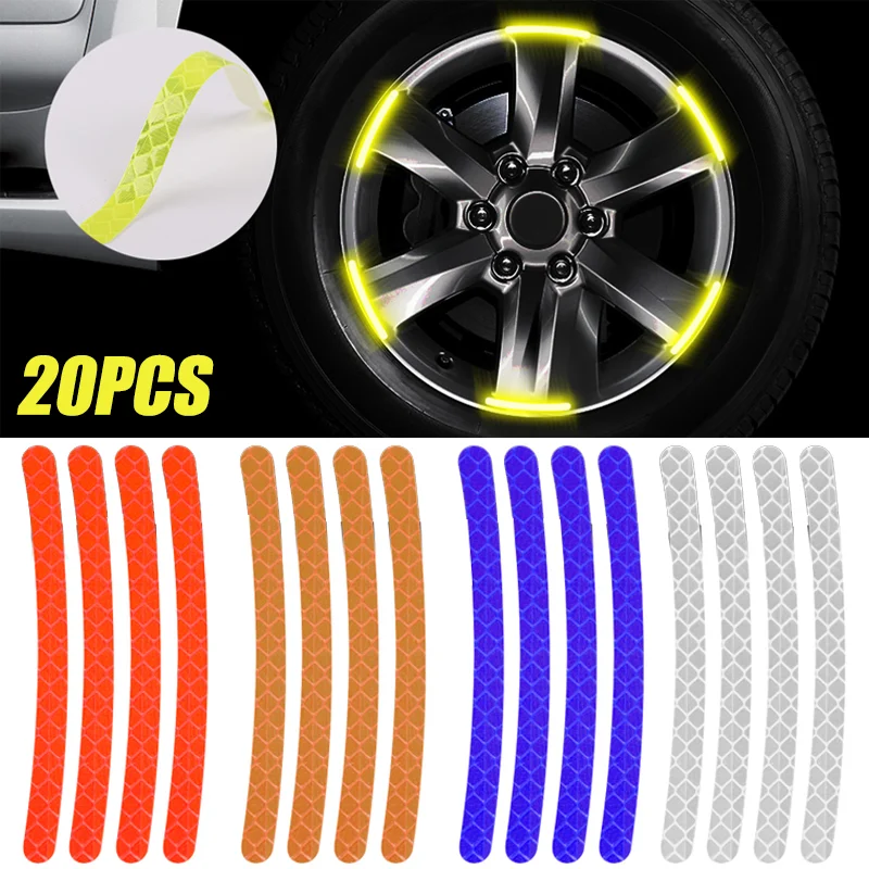 

Reflective Stripe Tape Car Motorcycle Wheel Hub Sticker Driving Safety Luminous Universal Sticker for Car Styling Accessories