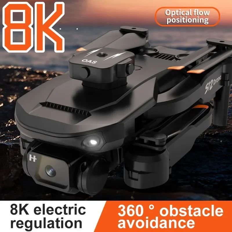 

New S12 Drone Optical Flow ESC Dual Camera 4K/8K Camera Optical Flow Hovering Obstacle Avoidance Long Endurance UAV 5KM 5G