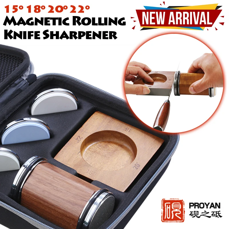 TAIDEA Rolling Knife Sharpener 15 18 20 22 Degree Angle Detachable Sharpening Stone