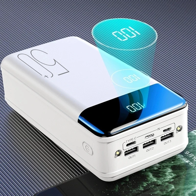  - 100000mAh Power Bank Portable Fast Charging PowerBank 3 USB PoverBank External Battery Charger For Mobile Phones Tablet