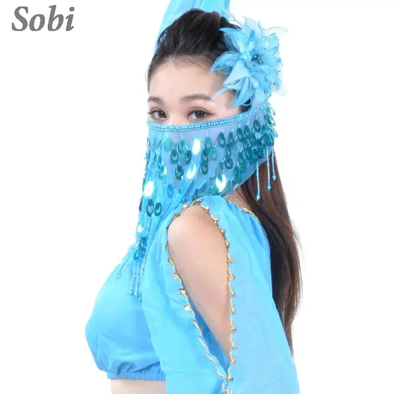 

Фата для танца живота с блестками и бисером