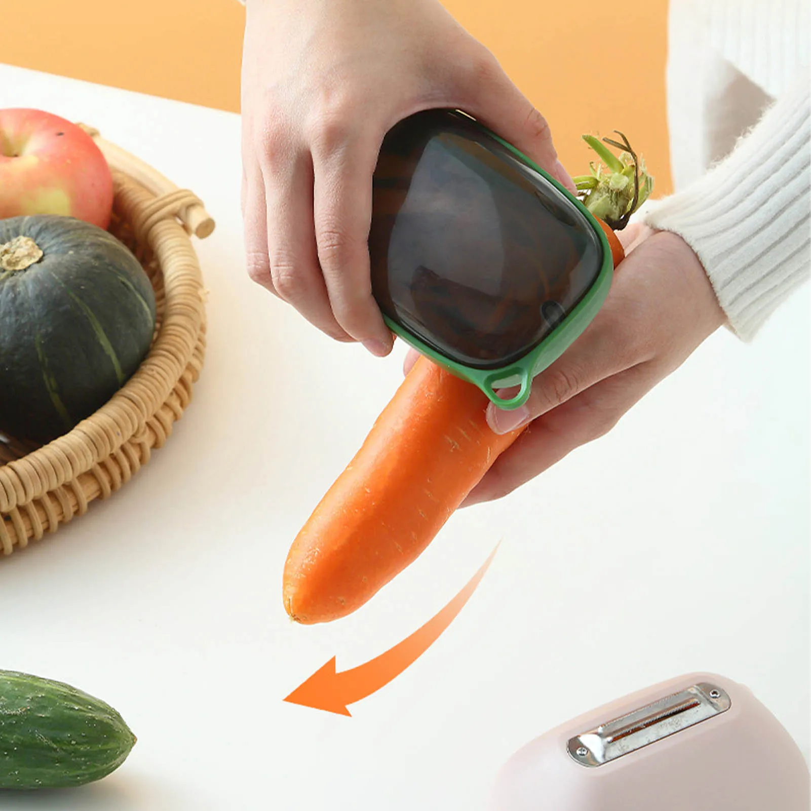 Palm Hand Vegetable Peeler Kitchen Durable Fruit Peeler With Comfortable  Finger Ring For Potato Carrots Cucumbers - Fruit & Vegetable Tools -  AliExpress