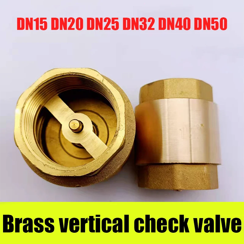 Válvula de Retenção de Bronze Npt Rosca Fêmea em Linha Primavera para Controle de Água 11 13 Dn15 Dn20 Dn25 Dn32 Dn40 Dn50