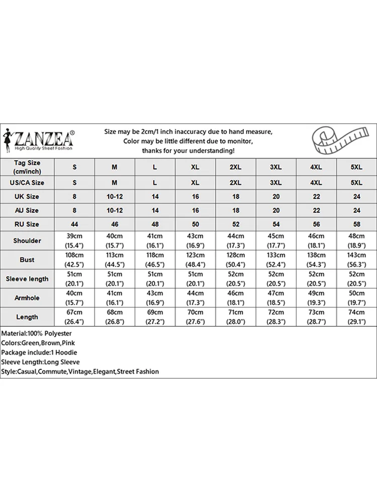 ZANZEA Holiday Hooded Drawstring Tops Women Colorblock Hoodies Fashion Long Sleeve Sweatshirt 2024 Autumn New All-match Pullover 6
