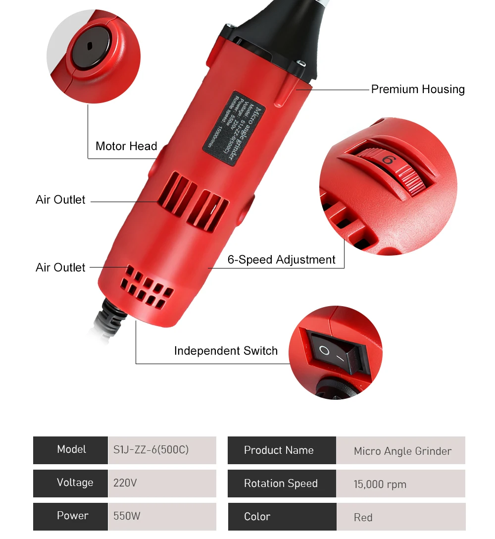 550W Multi-Functional Electric Angle Grinder 90-Degree Elbow Grout Cleaning Mach