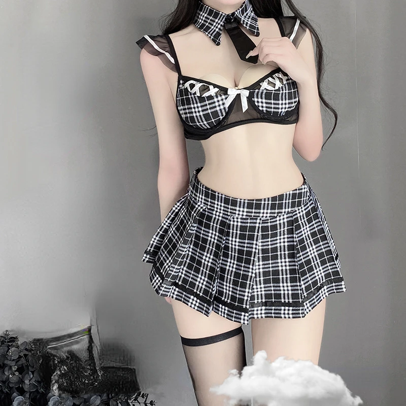 Skirt Sex Porn - Lolita Sex Porn JK Cosplay Cute Japanese Sweet Plaid Pleated Skirt Sexy  School Girl Uniform Student Role Play Erotic Costume - AliExpress