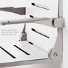 Comfort Folding Wall Mount Shower Bench Seat with Arms, White Seat with Silver Frame 4