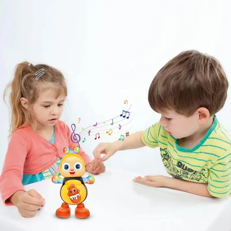 Dancing Bee Toy Electric Toys Musical Toys Electronic Cartoon Bee Preschool Learning Toys Educational Toys Interactive Singing 3