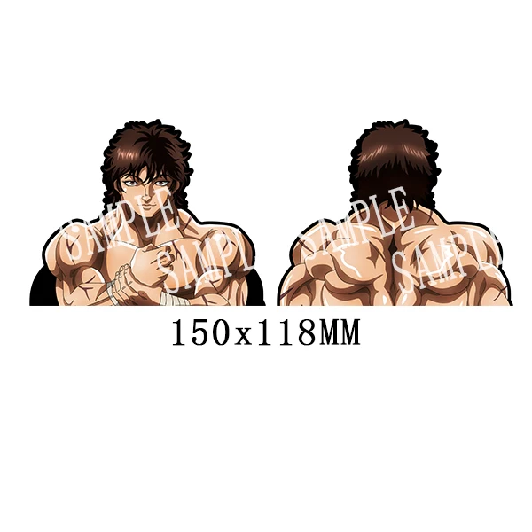 Anime Sticker Hanma Baki Motion Stickers Peeker Sticker Waterproof Decals for Car Laptop Suitcase Refrigerator Etc. Gift
