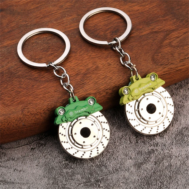 11 Pieces Auto Parts Metal Key Chain Set Spinning Turbo Keychain Wrench  Keyring Motorcycle Helmet Key Holder Wheel Tire Rim Brake Rotor Keychain  for