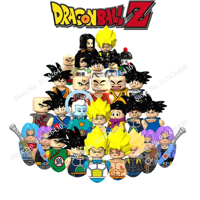 Blocos de construção de desenhos animados para crianças, mini figuras de  ação, anime, super sai, go, dragon ball z, assemble, brinquedos de montar,  presentes - AliExpress