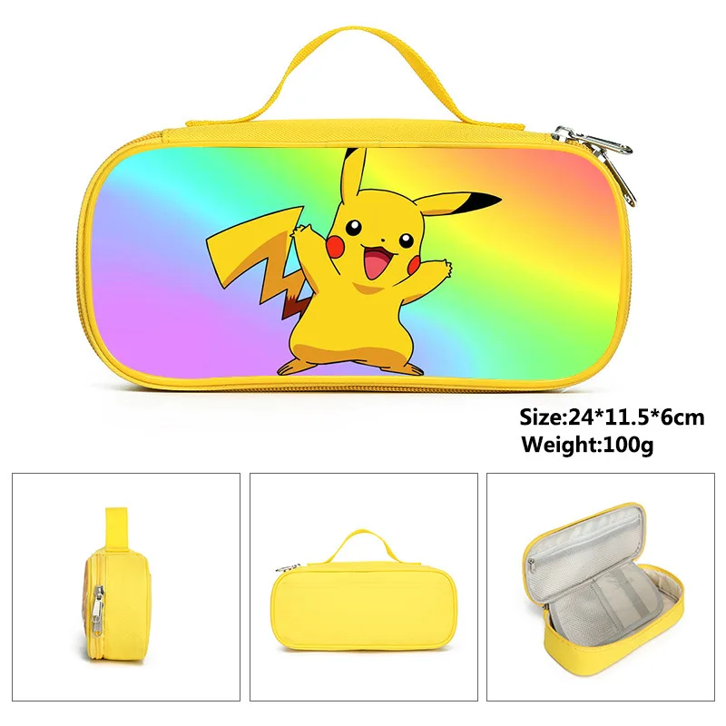 

Pokemon Pet Elf Pikachu Children Cute Pencil Bag Stationery Box Primary and Secondary School Students Cartoon Pencil Bag