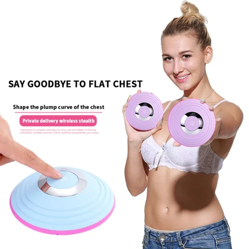 Electric Breast Massager Vibration Massage Breast Massager Women's Wireless Remote Control Breast Beauty Device