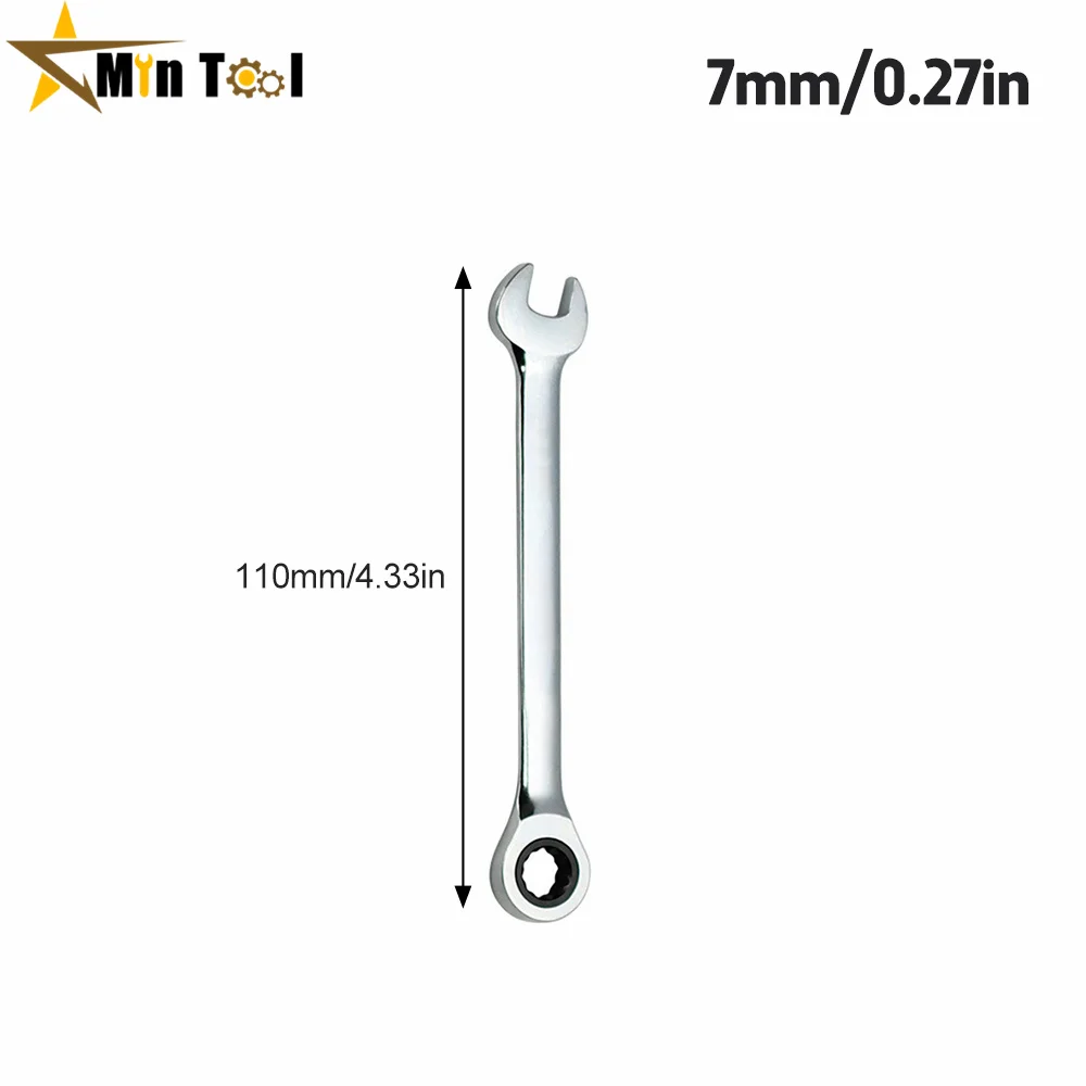 Ratchet Spanner Combination Wrench Keys 6,7,8,9,10,11,mm Gear Ring Tool Handle Chrome Vanadium Tool for Car Repair ratchet wrench set,ratchet wrench,combination wrench,wrench set