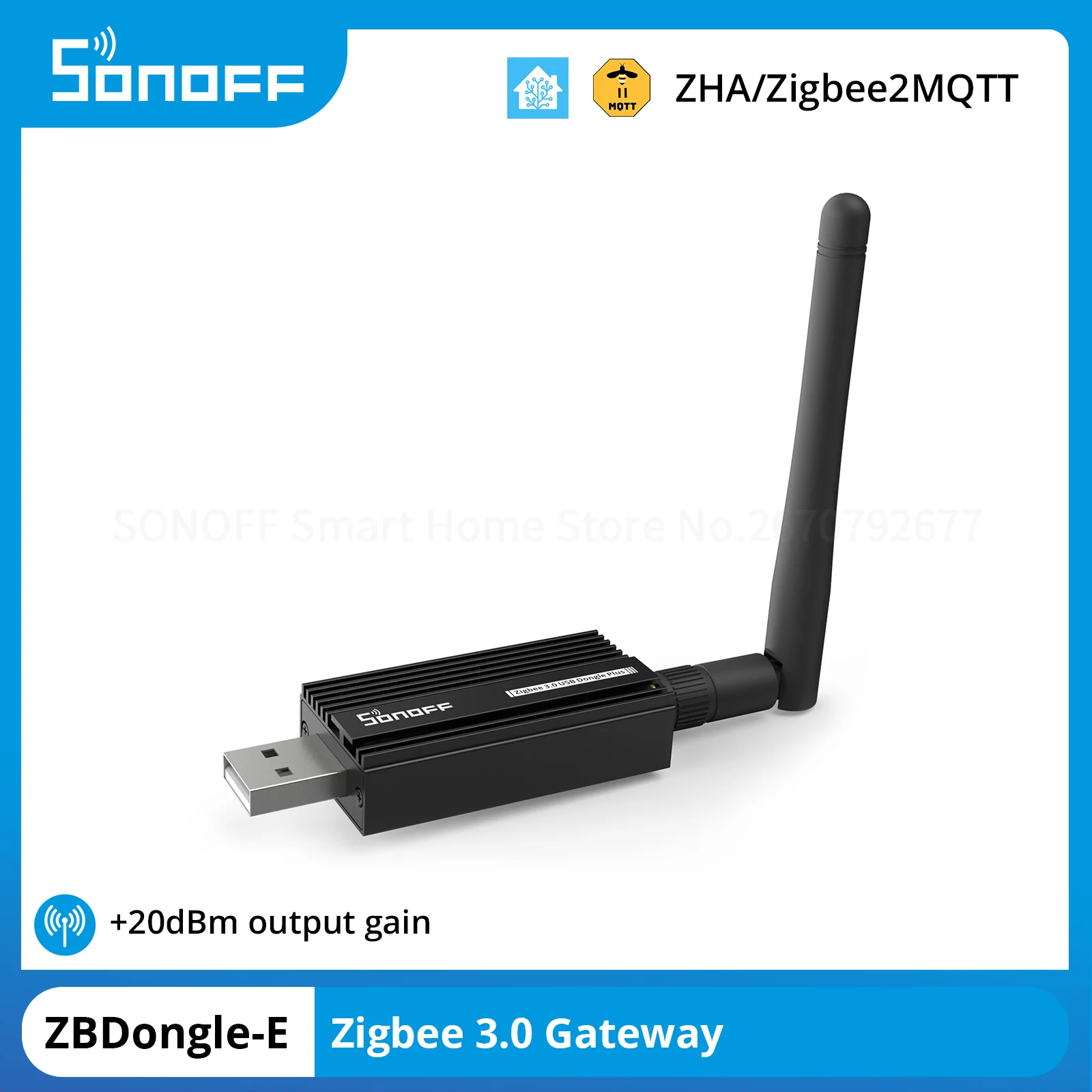 Sonoff-zbdongle-e Zigbee 3.0 Dongle Usb Plus Casa Inteligente Gateway sem Fio Zigbee Assistente de Casa Abridor Zha Zigbee2mqtt