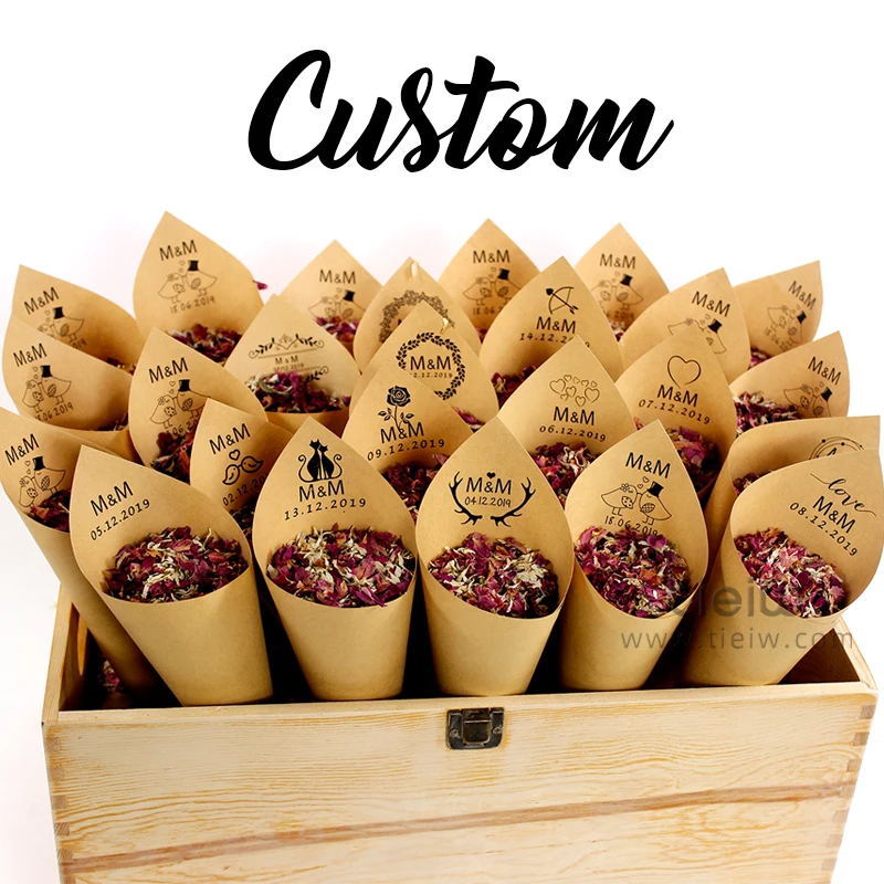 Wedding Confetti Cones Customizable for Celebrations Decoration