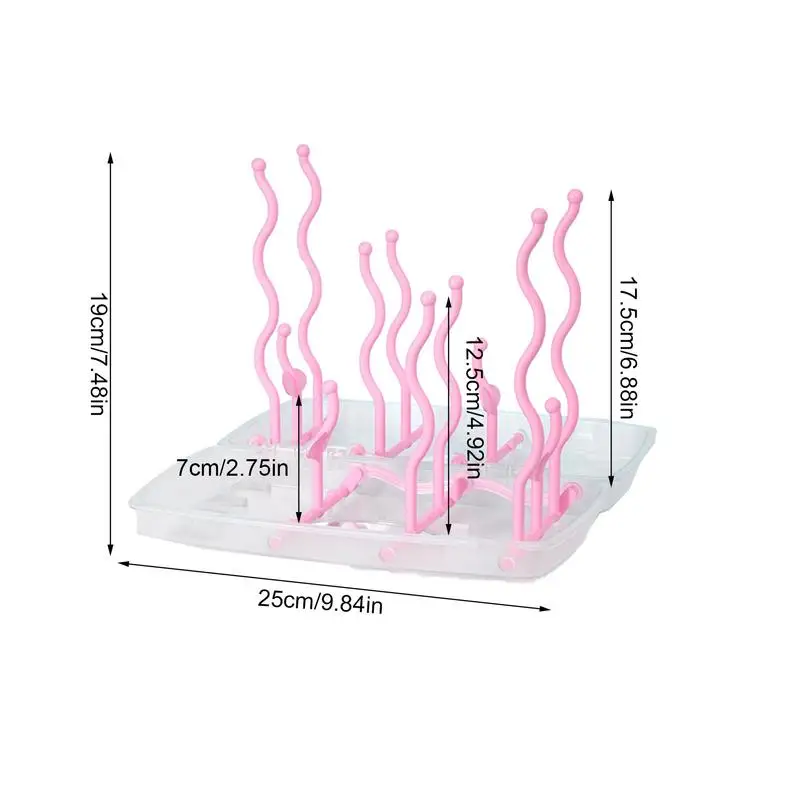 baby Bottles Drying Rack Space Saving Foldable Feeding Bottle Drying Rack Portable Bottle Dryer Baby for Traveling