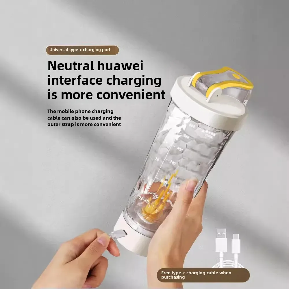 New Electric Protein Powder Mixing Cup Automatic Shaker Bottle Shake Bottle Milk Coffee Protein Water Bottle Kitchen Accessories 3