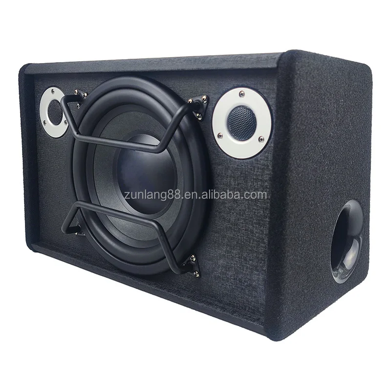 OEM 사운드 카 스피커 서브우퍼 박스 인클로저 강력한 베이스 10인치 서브우퍼 듀얼 트위터 스피커 RMS 200W 자동차 액티브 서브우퍼