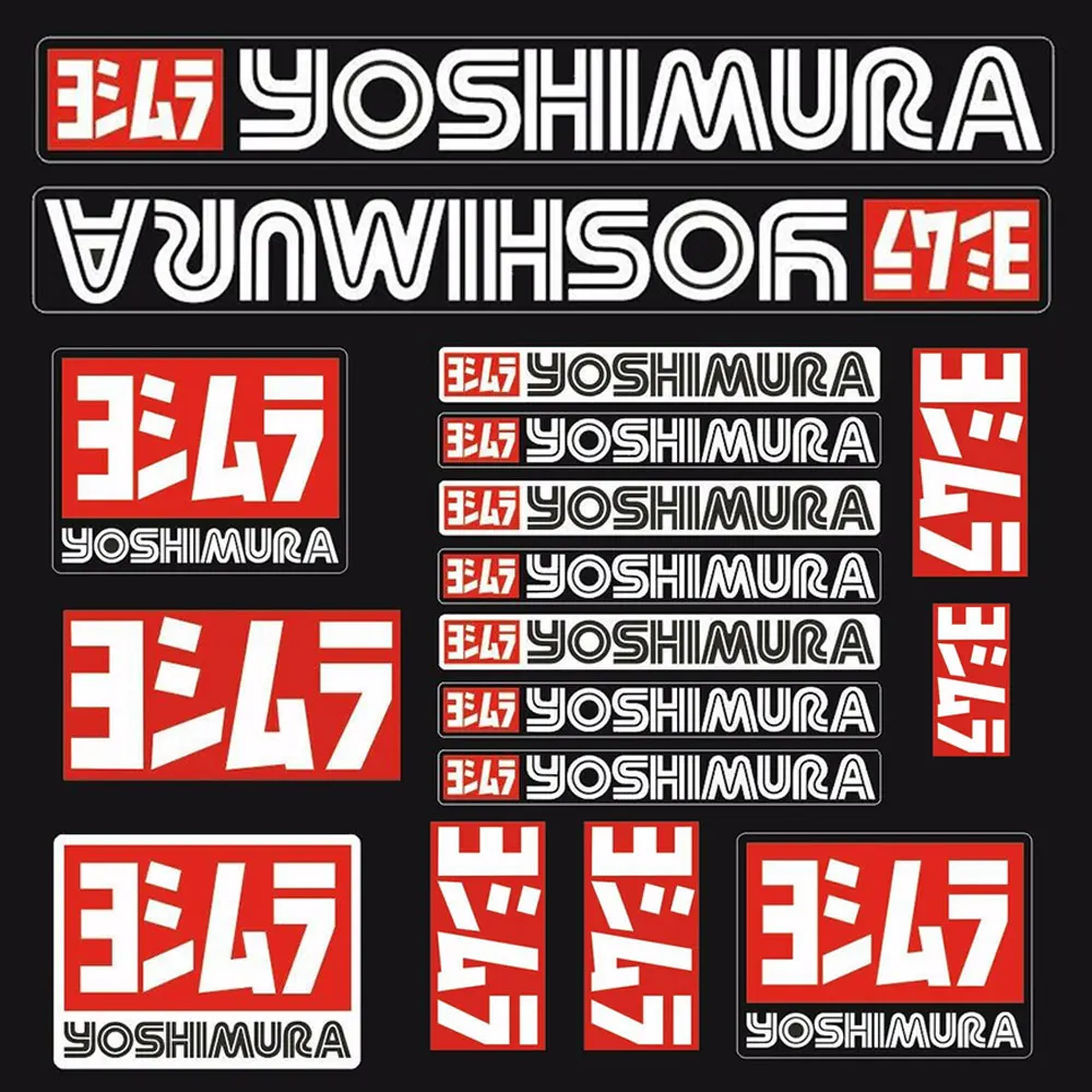 Adesivo/Sticker YOSHIMURA ALPHA racing carbon cromo SUZUKI HONDA DUCATI 